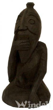 WINDALF Nordic Wannengott Holzfigur FREYR 15 cm Geschwärzt Skandinavischer Dekor für Fruchtbarkeit Handarbeit - Windalf.de