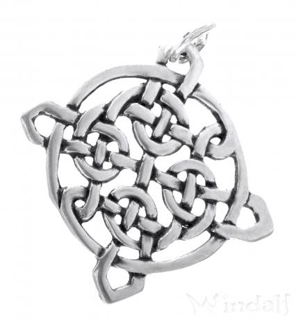 WINDALF Großer Celtic Schmuck Anhänger ODAN 4.1 cm Keltischer Knoten Silber - Windalf.de