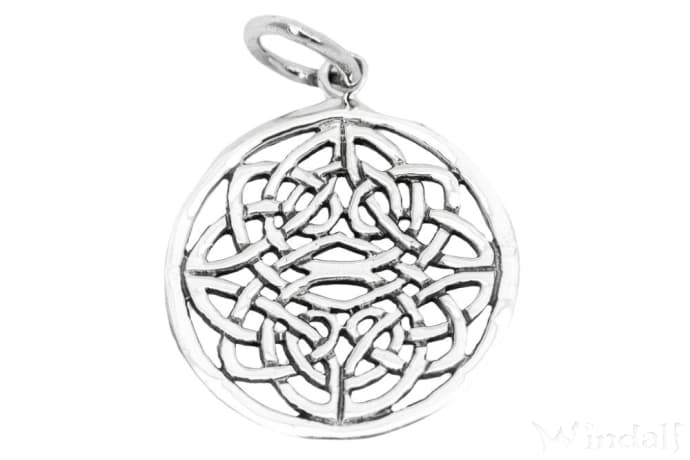 WINDALF Celtic Schmuck Anhänger HEART Ø 2.1 cm Keltischer Knoten Liebessymbol Silber - Windalf.de
