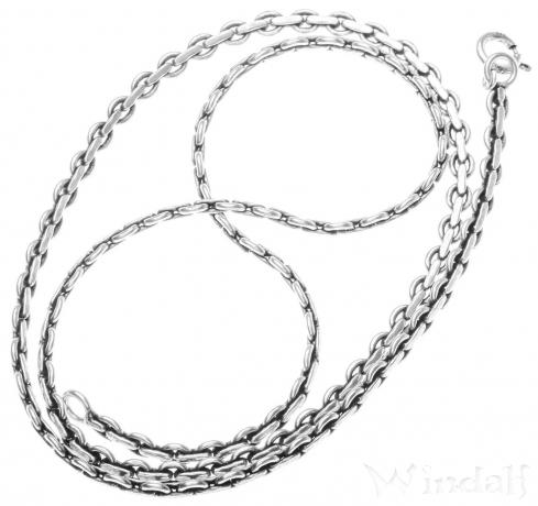 WINDALF Dunkle Wikinger Silber Halskette THORA 50 cm Silber-Ankerkette WINDALF Dunkle Wikinger Silber Halskette THORA 50 cm Silber-Ankerkette - Windalf.de