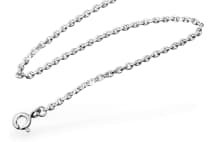 WINDALF Zarte Damen Halskette ARIANA 45 cm Hochgl&auml;nzende Anh&auml;ngerkette Silber - Windalf.de