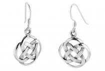 WINDALF Irischer Damen Ohrschmuck RAIA 1.9 cm Keltische Blume des Lebens Silber - Windalf.de