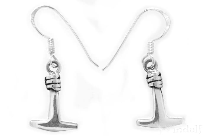 WINDALF Wikinger Ohrschmuck THORAN 1.6 cm Nordische Thorshammer Ohrringe Silber WINDALF Wikinger Ohrschmuck THORAN 1.6 cm Nordische Thorshammer Ohrringe Silber - Windalf.de