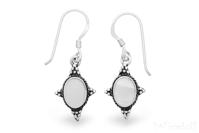 WINDALF Bohemia Damen Ohrhänger NIMA 1.5 cm Perlmutt Muschel Ohrschmuck Silber WINDALF Bohemia Damen Ohrhänger NIMA 1.5 cm Perlmutt Muschel Ohrschmuck Silber - Windalf.de
