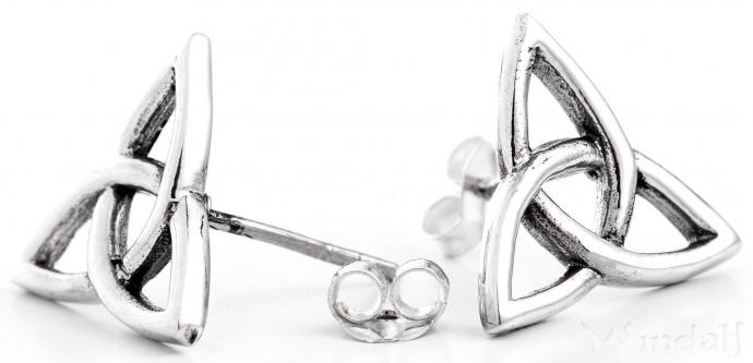 WINDALF Harmony Ohrringe CARLYN 13 mm Keltische Triade Vintage Silber - Windalf.de