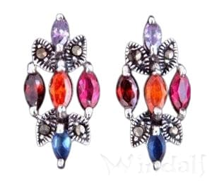 WINDALF Damen Ohrringe AKIRA 3,1 cm Crystals Silber - Windalf.de