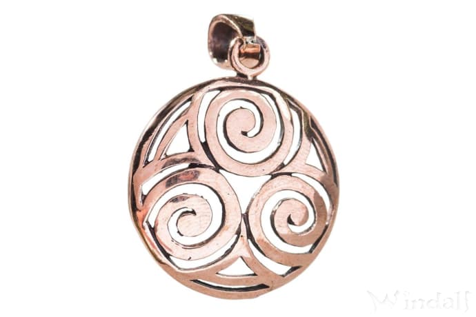 WINDALF Schmuck Anhänger SHEENA Ø 2.1 cm Königsmond Bronze - Windalf.de