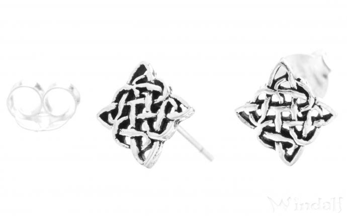 WINDALF Ohrstecker ARONA &Oslash; 7 mm Keltische Knoten Ohrschmuck Silber - Windalf.de