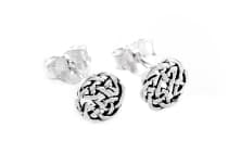 WINDALF Celtic Ohrstecker NURI &Oslash; 6 mm Keltische Knoten Ohrringe Vintage Silber - Windalf.de