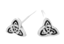WINDALF Celtic Ohrstecker ENIJA 4 mm Keltische Triade Dreiheit Ohrringe Vintage Silber - Windalf.de