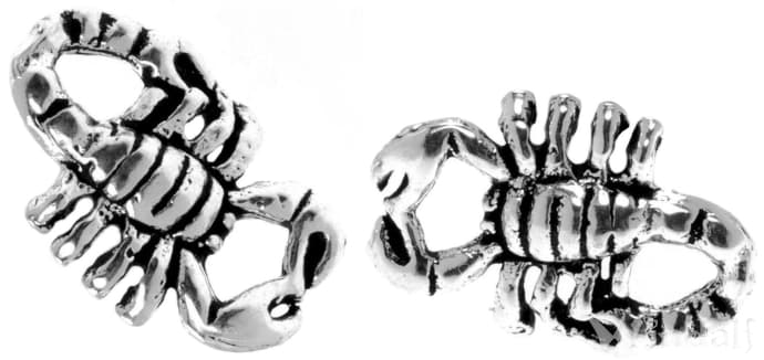 WINDALF Zodiak Ohrstecker SCORPION 8 mm Kleine Skorpione Ohrschmuck Silber - Windalf.de