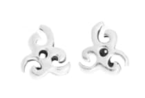 WINDALF Ohrstecker TRISANA 6 mm Schmuck Ohrringe Silber - Windalf.de