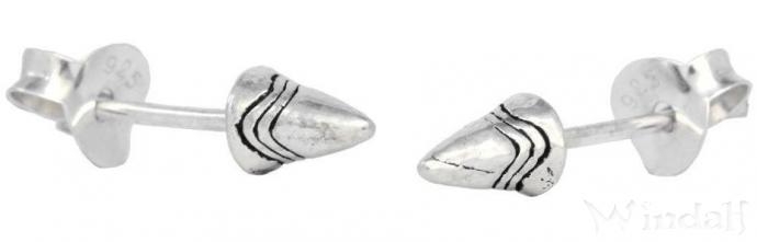 WINDALF Gothic Ohrstecker NADRIEL 5 mm Vikings Pfeilspitze Silber - Windalf.de