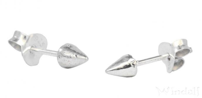 WINDALF Gothic Ohrstecker ZADA 3 mm Pfeilspitze Vintage Silber - Windalf.de