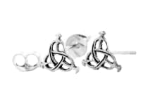 WINDALF Celtic Harmonie Ohrstecker SIANA 7 mm Keltische Dreiheit Silber - Windalf.de