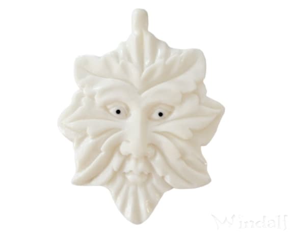 WINDALF Irischer Schmuck Anhänger MARVIN 4.9 cm Green-Man Knochen WINDALF Irischer Schmuck Anhänger MARVIN 4.9 cm Green-Man Knochen - Windalf.de