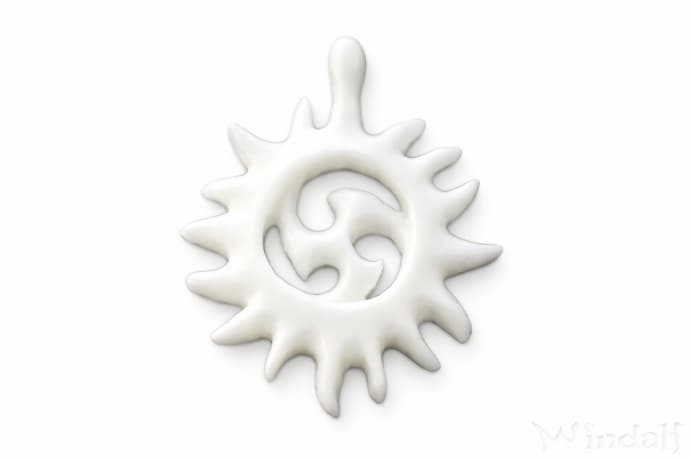 WINDALF Schmuck Anh&auml;nger SULIA 3 cm Triskele Sonnenanh&auml;nger aus Knochen - Windalf.de