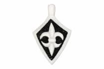 WINDALF Mittelalter Schmuck Anh&auml;nger Fleur de Lis 3.7 cm Schwertlilie Rinderknochen - Windalf.de