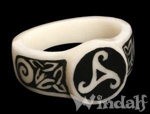 WINDALF Knochenring Triskel Celtic 12 mm - Windalf.de