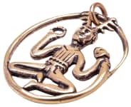 WINDALF Schmuck Anhänger CERNUNNOS 3.9 cm Keltischer Gott Bronze - Windalf.de