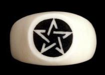 WINDALF Knochenring Pentagramm Massiv WINDALF Knochenring Pentagramm Massiv - Windalf.de