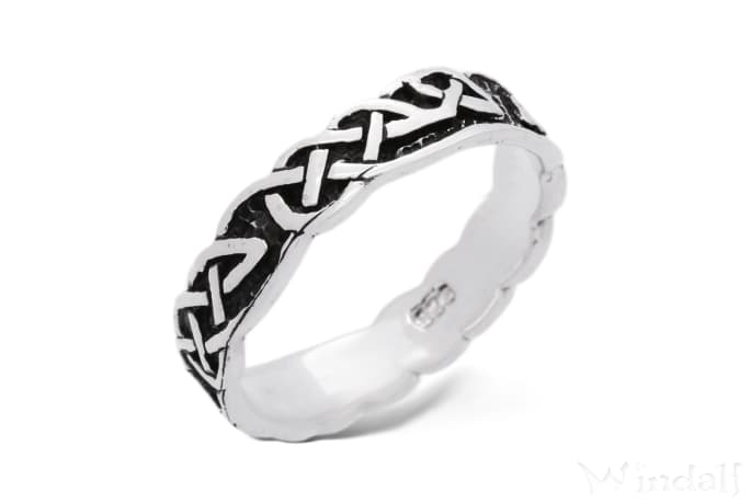 WINDALF Celtic Ring ARKAN 5 mm Keltischer Knoten Freundschaftsring Silber - Windalf.de