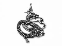 WINDALF Drachen Schmuck Anh&auml;nger DARYL 2.5 cm Keltischer Drache Silber - Windalf.de