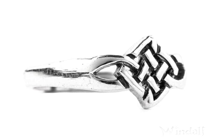 WINDALF Keltischer Damen Ring BRIGID 8 mm Zartes Knotenmuster Silber - Windalf.de