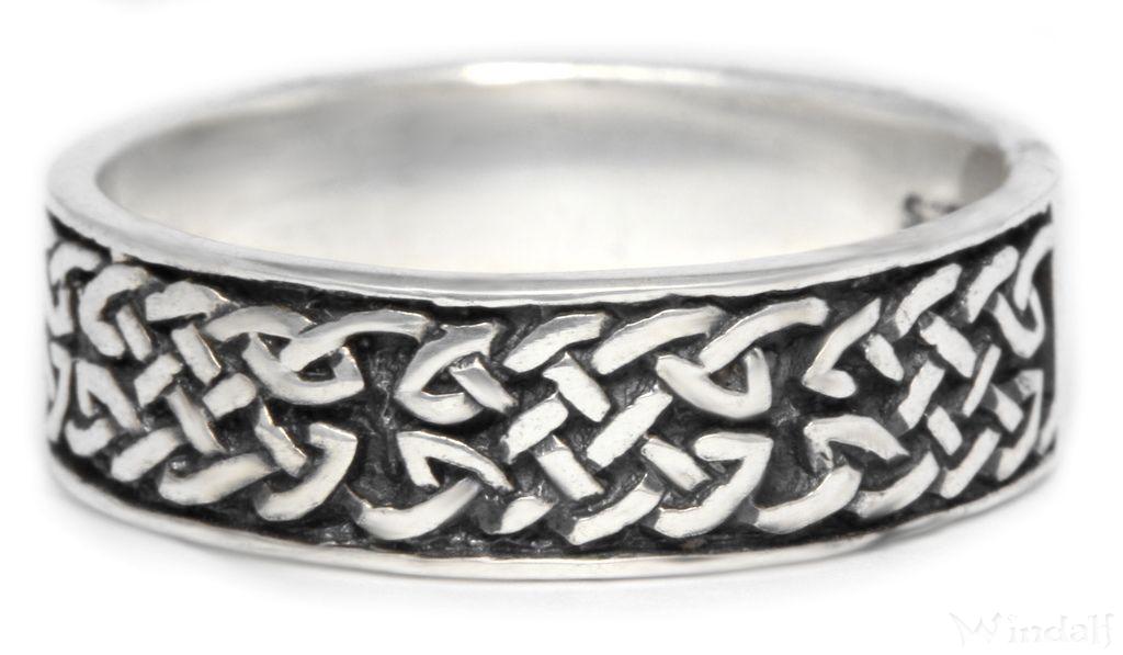 WINDALF Antik Celtic Ring ARIAN 5 mm Keltische Knoten Vintage Silber