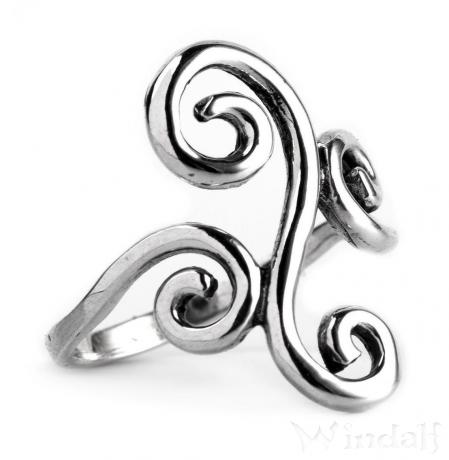 WINDALF Elfen Damen Wunsch Ring ALYA 22 mm Glücks Lebens Spirale Silber WINDALF Elfen Damen Wunsch Ring ALYA 22 mm Glücks Lebens Spirale Silber - Windalf.de