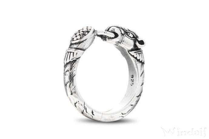 WINDALF Wikinger Ring RAGDAL 7 mm Krafttier Hund Silber WINDALF Wikinger Ring RAGDAL 7 mm Krafttier Hund Silber - Windalf.de