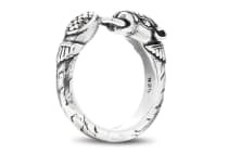 WINDALF Wikinger Ring RAGDAL 7 mm Krafttier Hund Silber - Windalf.de