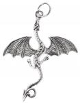 WINDALF Glücks Schmuck Anhänger FAFNIR 5.4 cm Magic Dragon Silber - Windalf.de