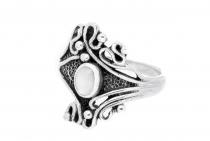 WINDALF Damen Ring  FIANA 18 mm Bohemia Silberring mit Perlmutt Vintage Silber WINDALF Damen Ring  FIANA 18 mm Bohemia Silberring mit Perlmutt Vintage Silber - Windalf.de