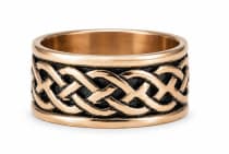 WINDALF Breiter Ring TARANIS 11 mm Keltischer Knoten Bandring Bronze - Windalf.de