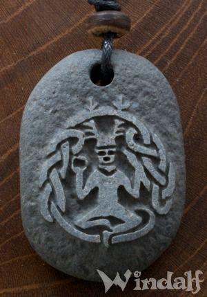 WINDALF Anh&auml;nger HODOR Cernunnos grauer Stein - Windalf.de