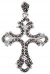 WINDALF Mittelalter Kreuz ISRA 4.7 cm Gothic Schmuck-Anhänger mit Markasit Silber WINDALF Mittelalter Kreuz ISRA 4.7 cm Gothic Schmuck-Anhänger mit Markasit Silber - Windalf.de