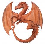 WINDALF Wikinger Wandbild ALINGAD 28 cm Drachen Wandrelief Handarbeit Holz - Windalf.de