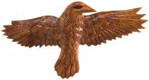 WINDALF Vikings Holz-Deko MUNIN 27 cm Rabe Rechts schauend Wandrelief Handarbeit aus Holz - Windalf.de