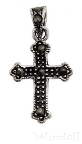 WINDALF Schmuck Anhänger LEYLA 2.3 cm Kleines Kreuz Mittelalter Silber - Windalf.de