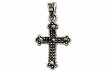 WINDALF Schmuck Anh&auml;nger LEYLA 2.3 cm Kleines Kreuz Mittelalter Schmuck Silber - Windalf.de