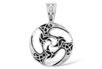 WINDALF Schmuck Anhänger KILDARE Ø 3.5 cm Triskele Keltische Knoten Silber - Windalf.de