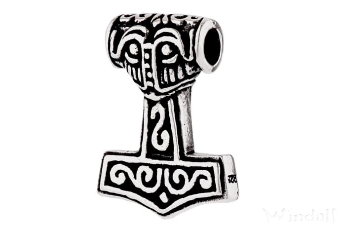 WINDALF Schmuck Anhänger STEINTHOR 2.4 cm Vikings Thorshammer Schmuck-Amulett Silber - Windalf.de