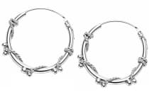 WINDALF Schmuck Silber Creolen ASEA 15 mm Ohrringe mit Silberkugeln Handarbeit - Windalf.de