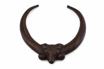 WINDALF Wikinger Torques RAM &Oslash; ca. 12.5 cm Widderkopf Handarbeit Holz - Windalf.de