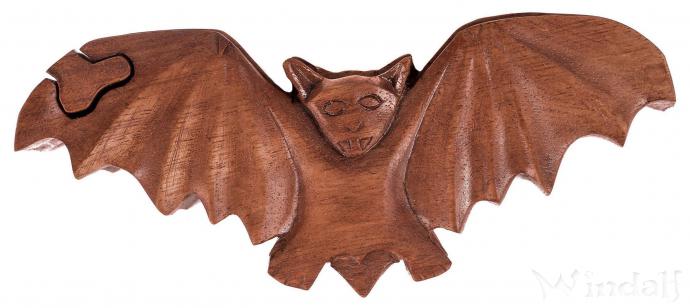 WINDALF Gothic Schmuckdose ORPHEA 18 cm Geschenkdose Fledermaus Handarbeit Holz - Windalf.de