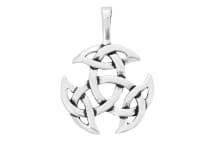 WINDALF Celtic Schmuck Anhänger ARWAIN Ø 2.6 cm Keltischer Knoten Silber - Windalf.de