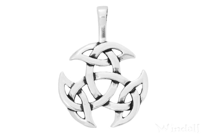 WINDALF Celtic Schmuck Anhänger ARWAIN Ø 2.6 cm Keltischer Knoten Silber - Windalf.de