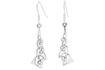 WINDALF Lange Irische Damen Ohrhänger TRINY 4.6 cm Keltische Knoten Silber WINDALF Lange Irische Damen Ohrhänger TRINY 4.6 cm Keltische Knoten Silber - Windalf.de