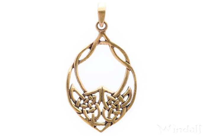 WINDALF Schmuck Anhänger INALA 3.8 cm Keltischer Liebesknoten Bronze - Windalf.de